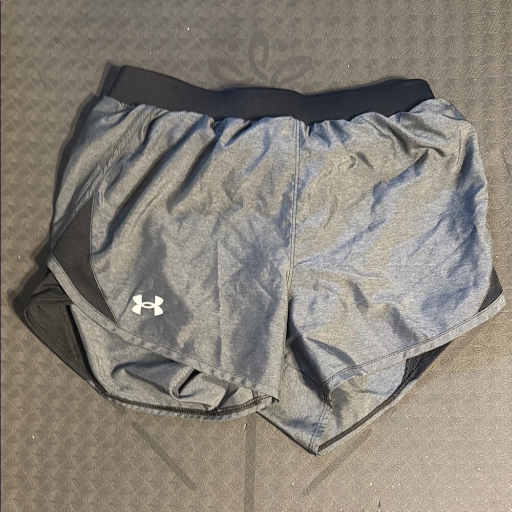 Under Armour Gray and Black Athletic Shorts Lightweight Performance